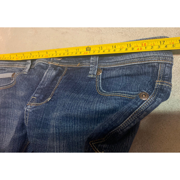 Bongo Jeans Womens 9 Dark Wash Low Rise Embellished Pocket Straight Leg Pants - Picture 12 of 15